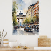 Berliner Aquarellkunst Poster (Küche)