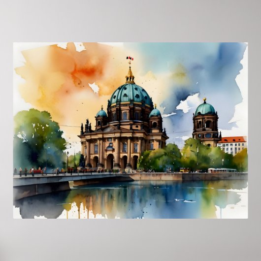 Berliner Aquarellkunst Poster (Vorne)