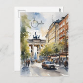 Berliner Aquarellkunst Postkarte (Vorne/Hinten)