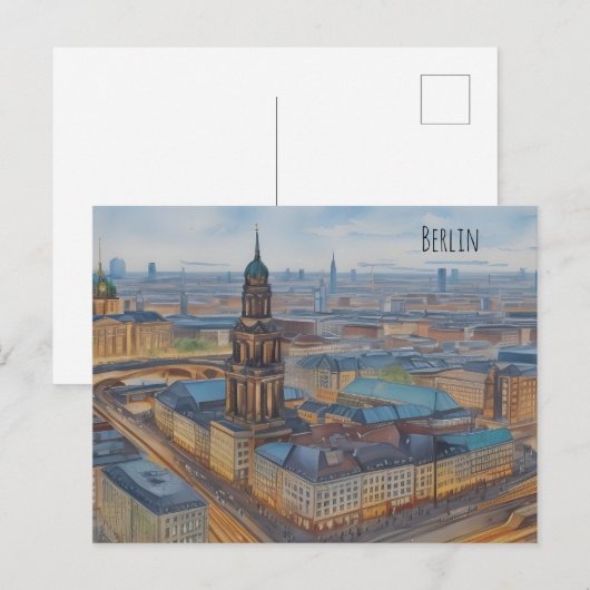 Berliner Aquarellkunst Postkarte (Vorne/Hinten)