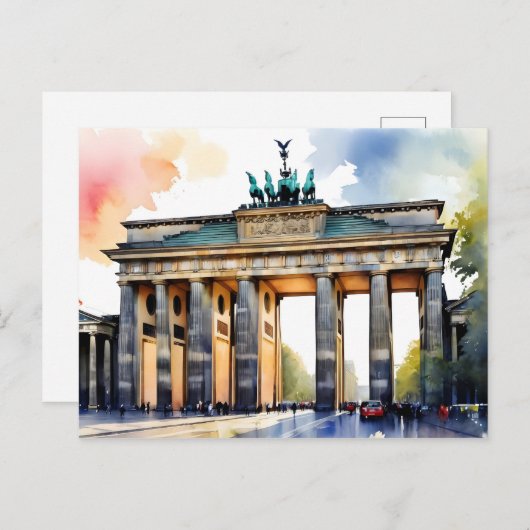 Berliner Aquarellkunst Postkarte (Vorne/Hinten)