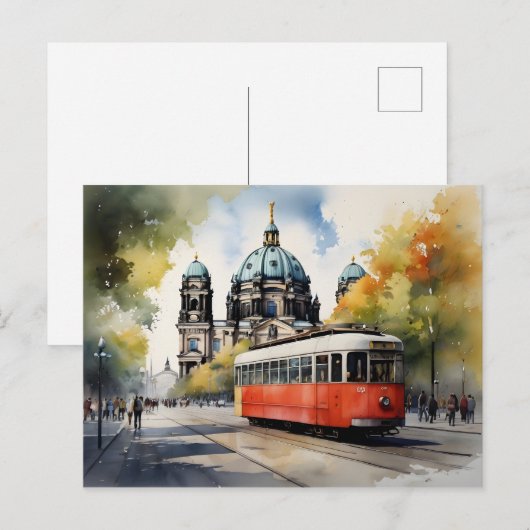 Berliner Aquarellkunst Postkarte (Vorne/Hinten)