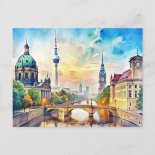 Berliner Aquarellmalerei Postkarte