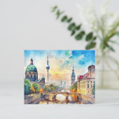 Berliner Aquarellmalerei Postkarte (Stehend Vorderseite)