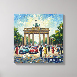 Berliner Brandenburger Tor Oldtimer Wanddekoration Leinwanddruck