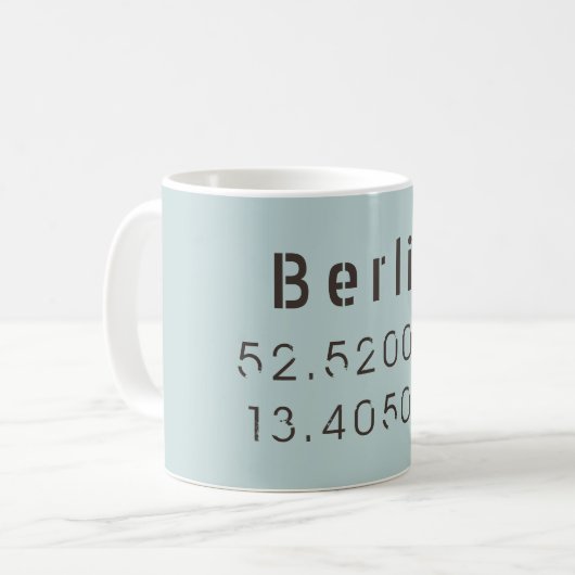 Berliner Breitengrad Kaffeetasse (Vorderseite Links)