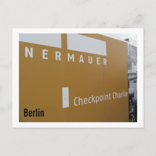 Berliner Checkpoint Charlie Postkarte (Vorderseite)