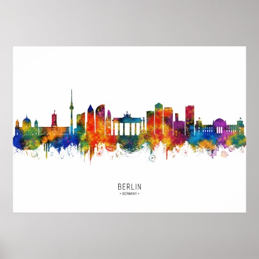 Berliner Deutschland Skyline Poster (Vorne)