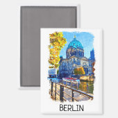 Berliner Dom Aquarellbilder Magnet (Vorderseite/Rückseite)