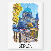 Berliner Dom Aquarellbilder Magnet (Vorderseite)