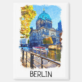 Berliner Dom Aquarellbilder Magnet