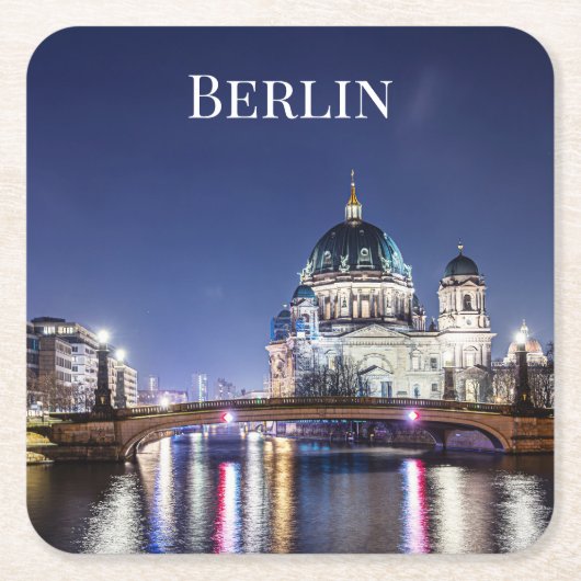 Berliner Dom, Berlin Rechteckiger Pappuntersetzer (Vorderseite)