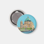 Berliner Dom Deutschland Whimsical Illustration Magnet (Vorderseite/Rückseite)
