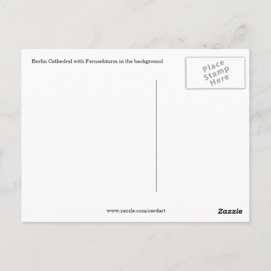 Berliner Dom Postkarte (Rückseite)