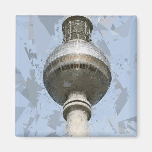Berliner Fernsehturm Abstrakt Deutschland Reise Ku Magnet