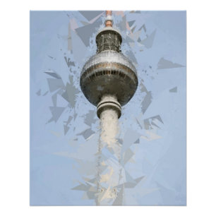 Berliner Fernsehturm Abstrakt Deutschland Reise Ku Poster