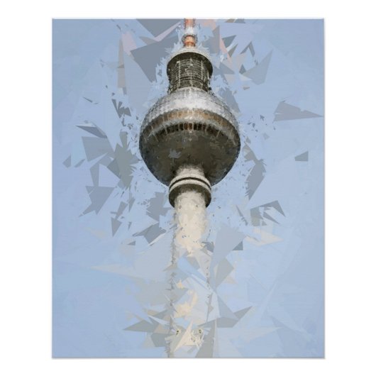 Berliner Fernsehturm Abstrakt Deutschland Reise Ku Poster (Vorderseite)