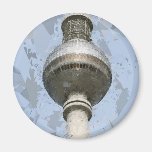 Berliner Fernsehturm Abstrakte Deutschland Reise K Magnet (Vorne)