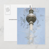 Berliner Fernsehturm Abstrakte Deutschland Reise K Postkarte (Vorne/Hinten)
