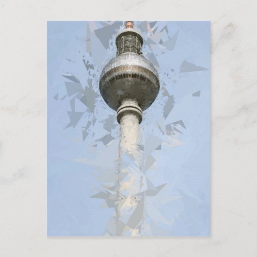 Berliner Fernsehturm Abstrakte Deutschland Reise K Postkarte (Vorderseite)