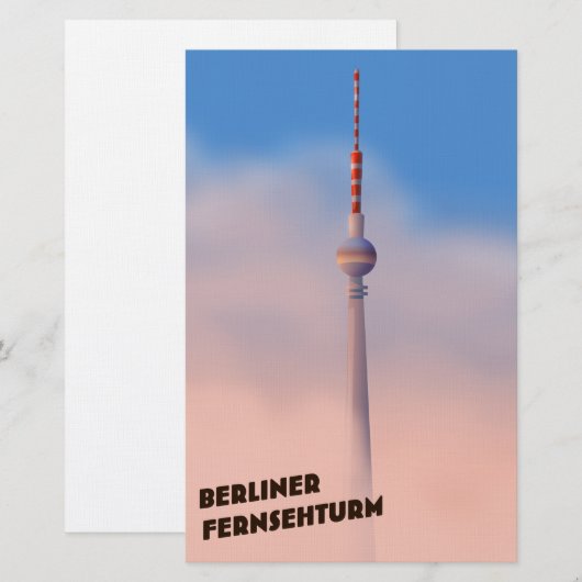 Berliner Fernsehturm, Berliner Fernsehturm Briefpapier (Vorne/Hinten)