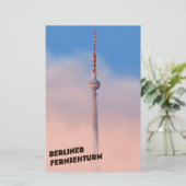 Berliner Fernsehturm, Berliner Fernsehturm Briefpapier (Stehend Vorderseite)