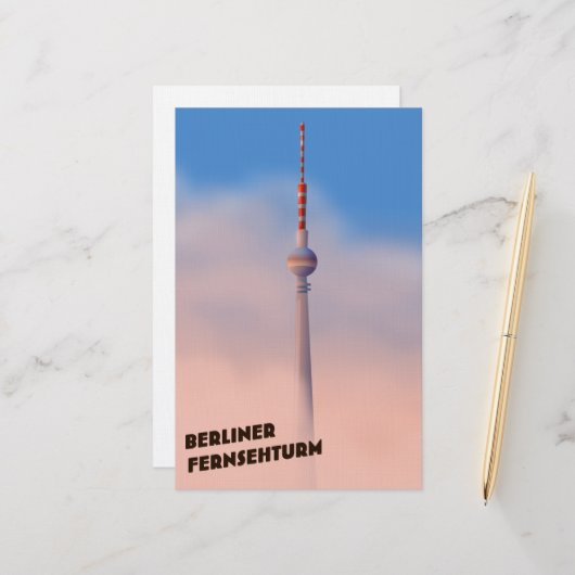 Berliner Fernsehturm, Berliner Fernsehturm Briefpapier (Vorderseite/Rückseite Beispiel)