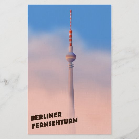 Berliner Fernsehturm, Berliner Fernsehturm Briefpapier (Vorderseite)