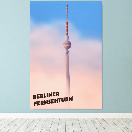 Berliner Fernsehturm, Berliner Fernsehturm Leinwanddruck (Insitu (Holzboden))