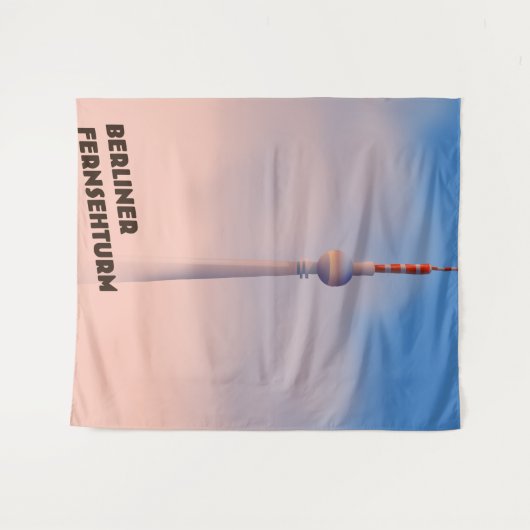 Berliner Fernsehturm, Berliner Fernsehturm Poster Wandteppich (Vorderseite (Horizontal))