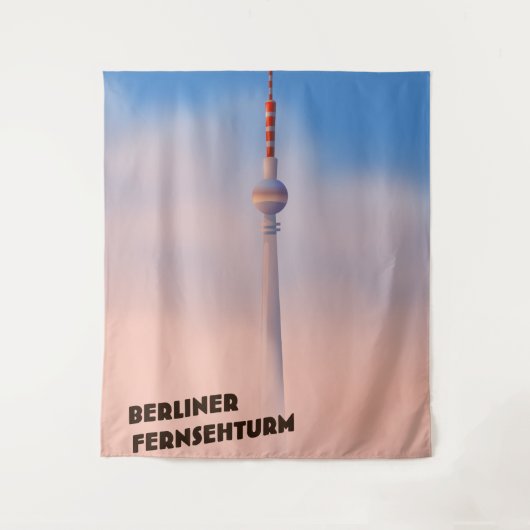 Berliner Fernsehturm, Berliner Fernsehturm Poster Wandteppich (Vorderseite)