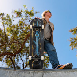 Berliner Fernsehturm - Gold Royal und Eis Skateboard