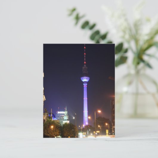 Berliner Fernsehturm Postkarte (Stehend Vorderseite)