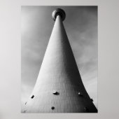 Berliner Fernsehturm Schwarz Weiß Poster (Vorne)