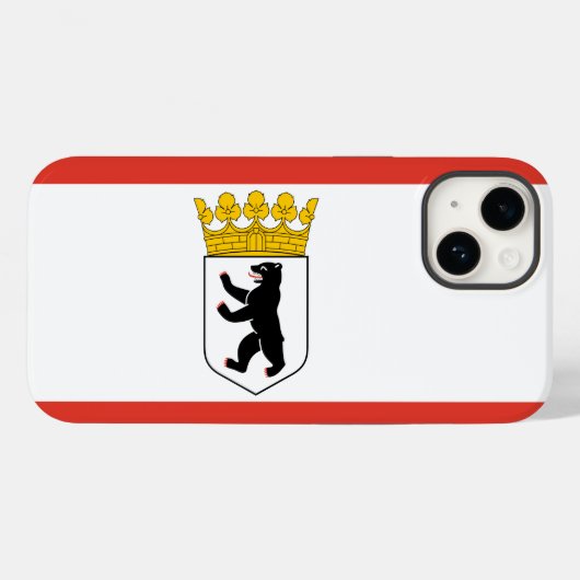 Berliner Flagge Case-Mate iPhone Hülle (Rückseite (Horizontal))