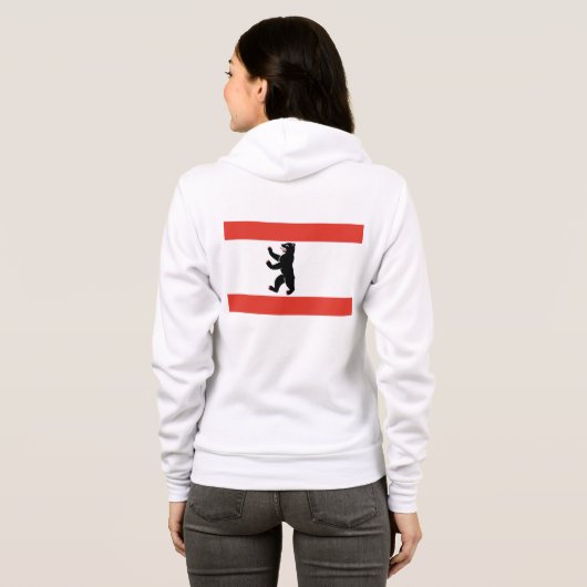 Berliner Flagge Hoodie (Schwarz voll)