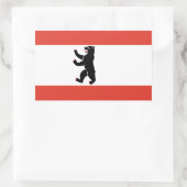 Berliner Flagge Rechteckiger Aufkleber (Tasche)