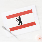 Berliner Flagge Rechteckiger Aufkleber (Umschlag)