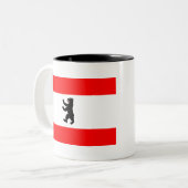 Berliner Flagge Zweifarbige Tasse (Vorderseite Links)
