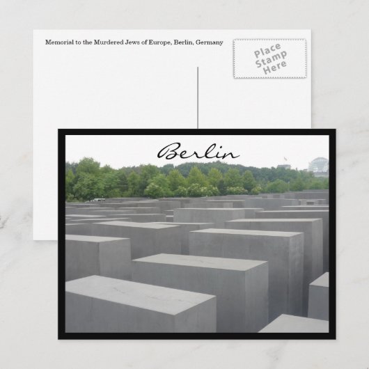 Berliner Gedenkstätte Postkarte (Vorne/Hinten)