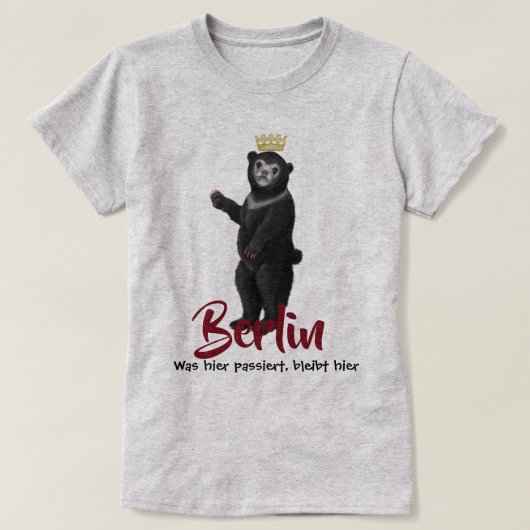 Berliner Geständnisbär T-Shirt (Design vorne)