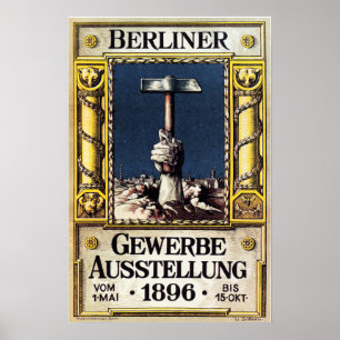 BERLINER Gewerbe 1896 Poster