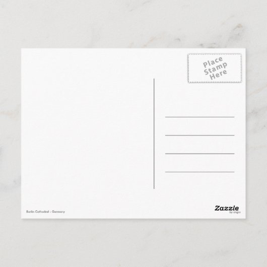Berliner Kathedrale Postkarte (Rückseite)