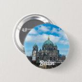 Berliner Kathedrale und Fernsehturm in Berlin Button (Vorne & Hinten)