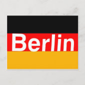 Berliner Logo auf deutscher Flagge in Weiß Postkarte (Vorderseite)