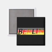Berliner Logo auf deutscher Flagge Magnet (Vorderseite/Rückseite)
