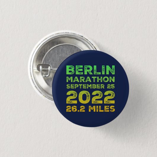 Berliner Marathon 2022 Button (Vorne & Hinten)