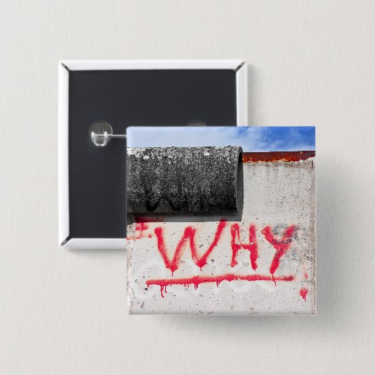 Berliner Mauer, Graffiti, warum? Button (Vorne & Hinten)