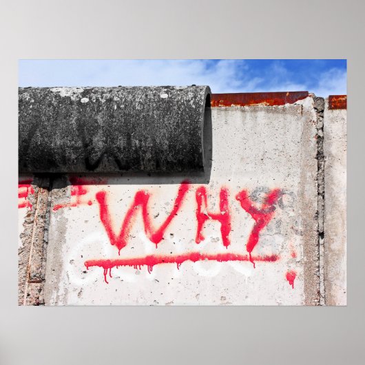 Berliner Mauer, Graffiti, Warum? Poster (Vorne)