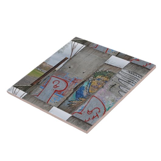 Berliner Mauer Graffitikunst Fliese (Seite)